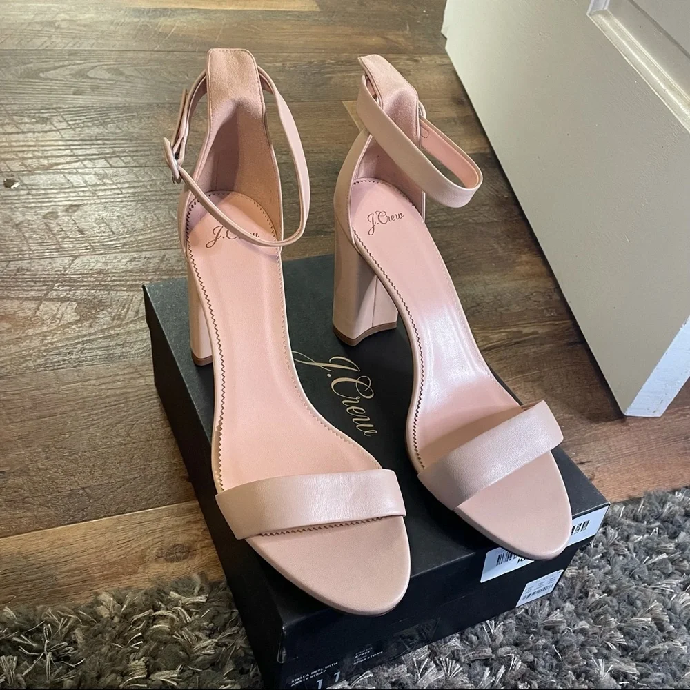 J. Crew Women's Stella Heels in Blush Pink 11 Made in Italy NEW IN BOX - Picture 5 of 6